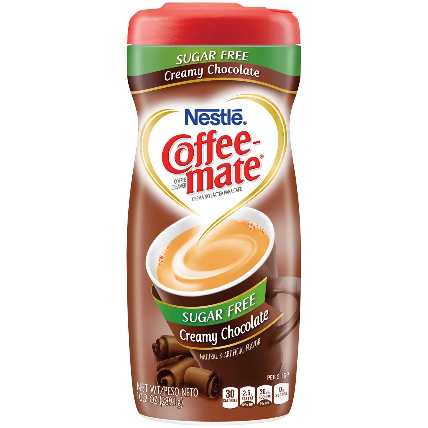 Nestle Coffee Mate, Chocolate Crème Sugar-Free Powdered Coffee Creamer, 10.2 oz