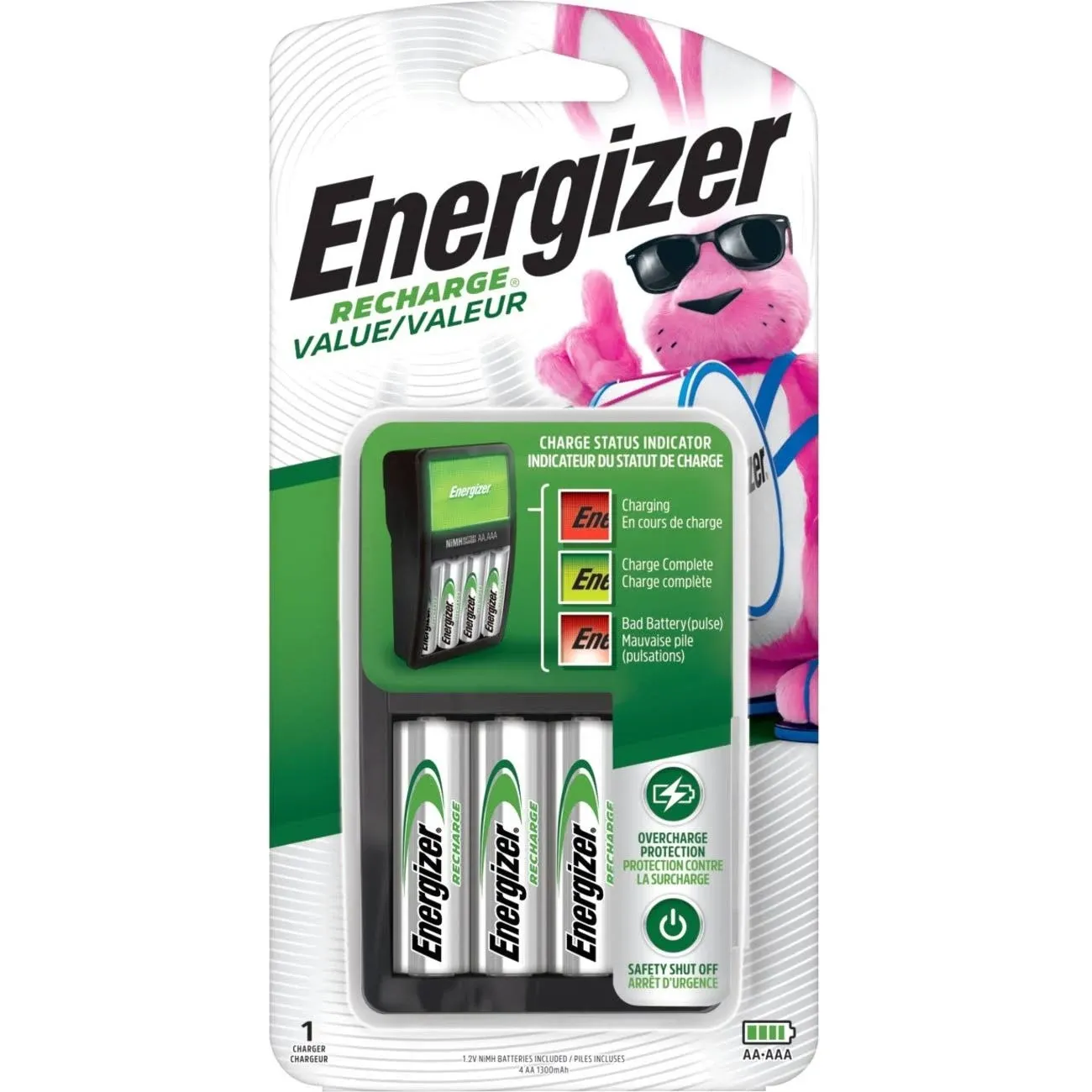 Energizer  4x AA NiMH Batteries with 4-Position Charger