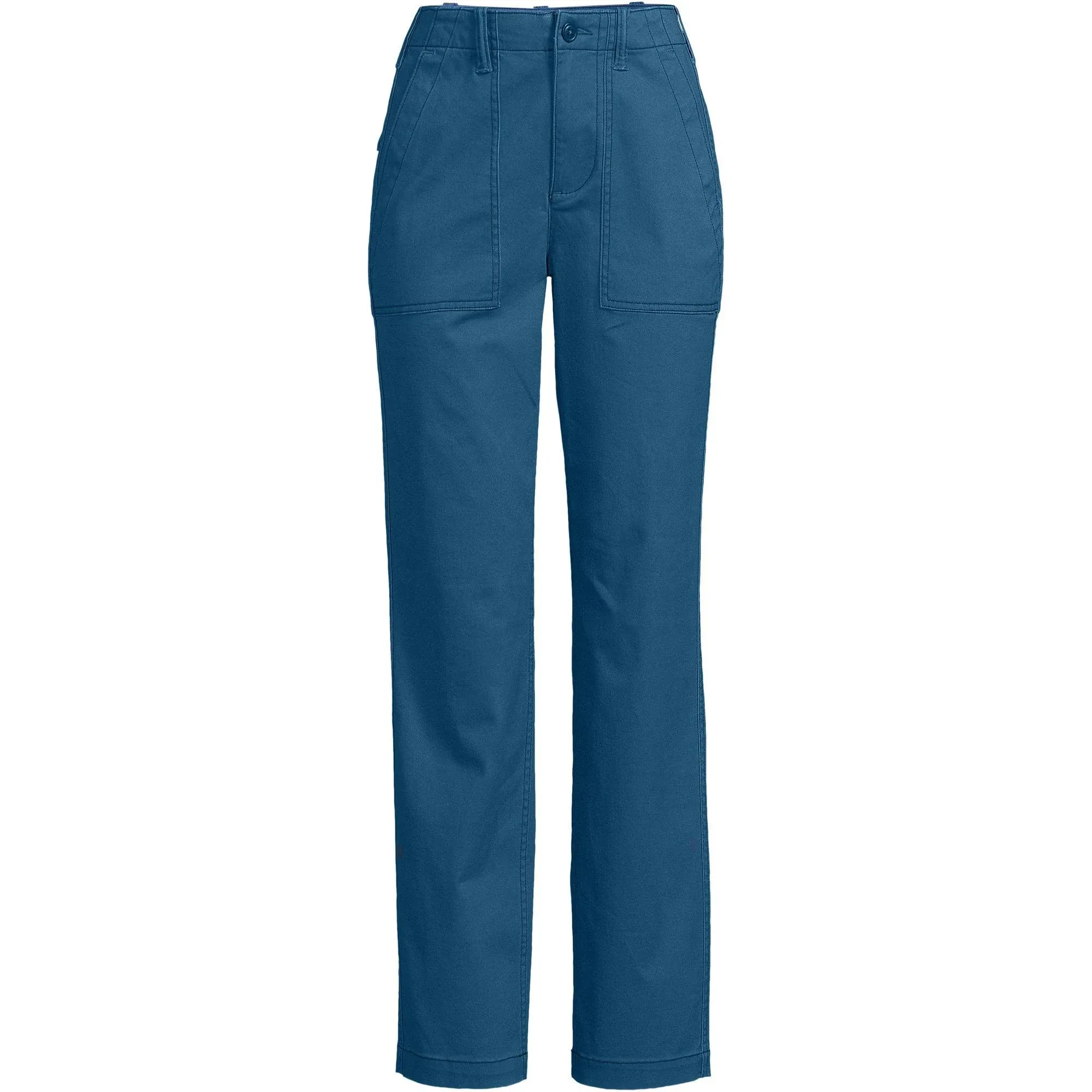 Lands' End Women's Petite High Rise Chino Utility Straight Leg Pants - 14 ...