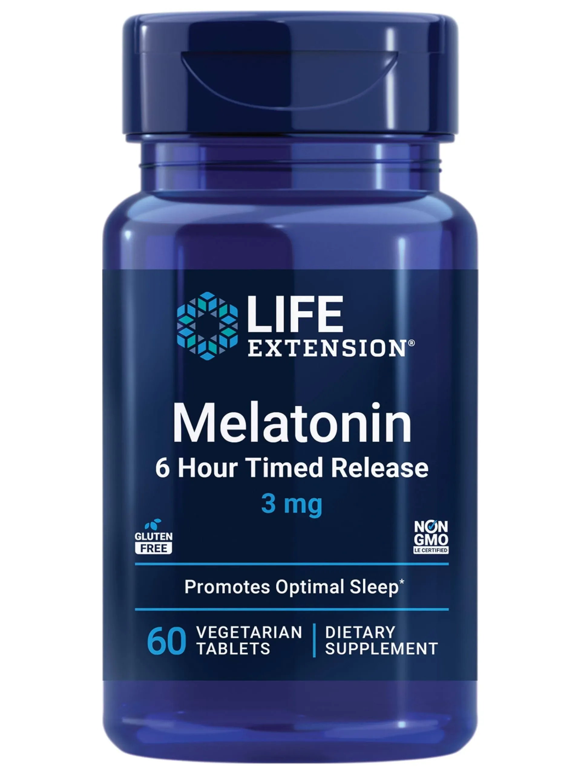 Life Extension Melatonin 6 Hour Timed Release, 3 mg, 60 Tablets