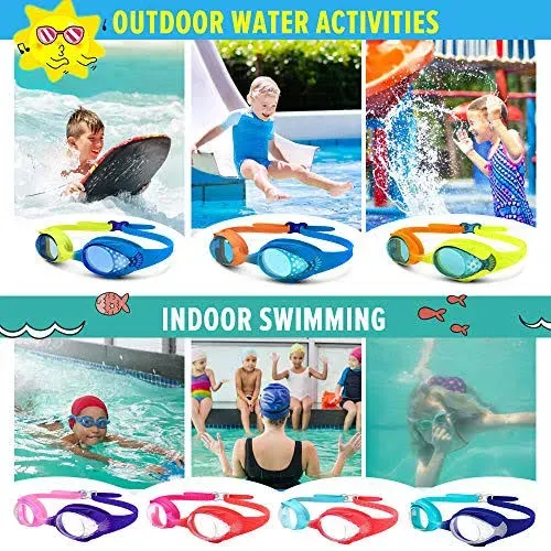 OutdoorMaster Kids Swim Goggles 2 Pack