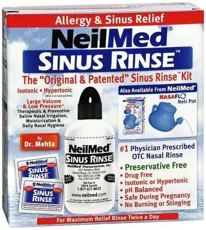 Neilmed Sinus Rinse Saline Nasal Rinse Kit 50 Packets 05928000100 1 Ct