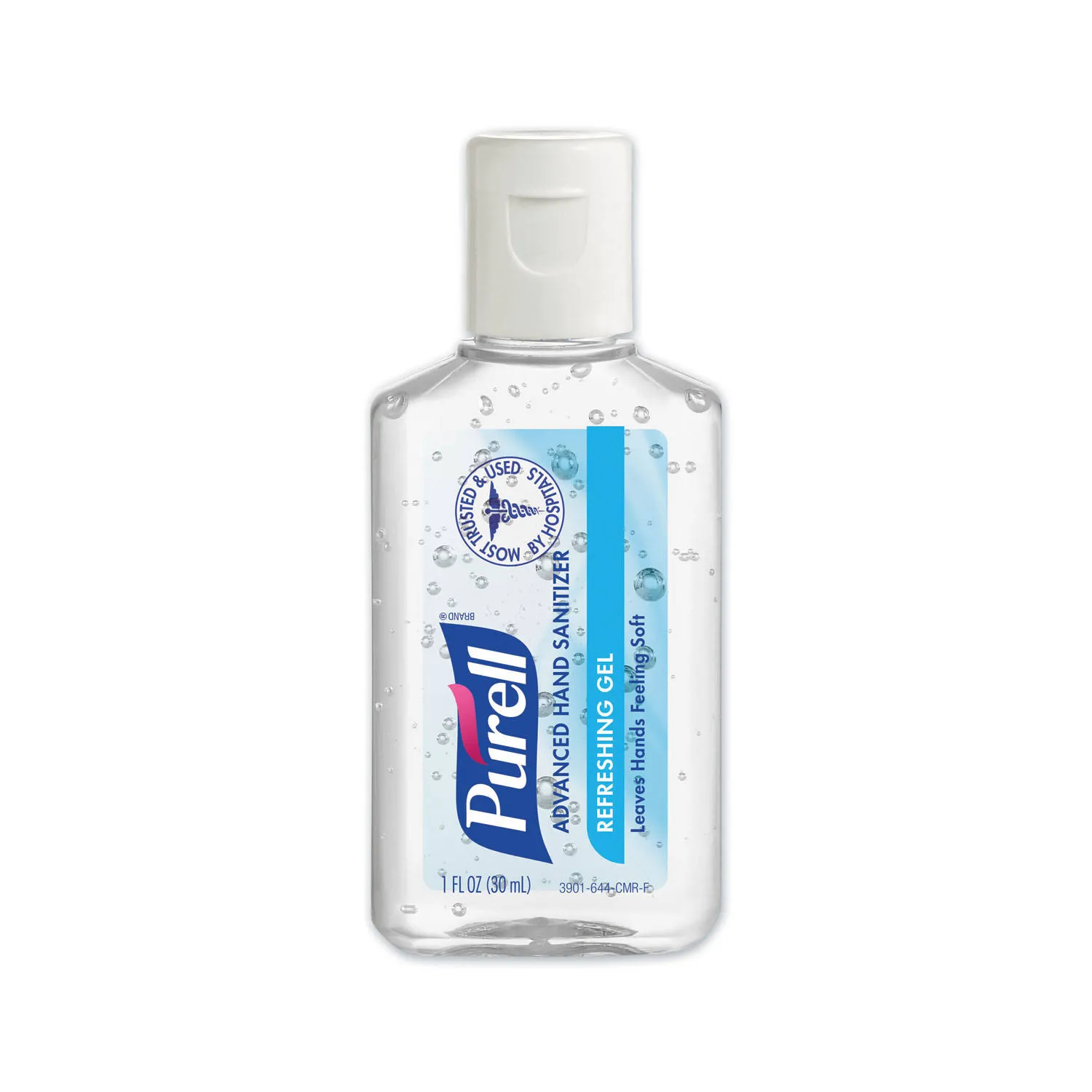 Purell Advanced Gel Hand Sanitizer, 1 oz Flip Cap Bottle, Clean, 72/Carton