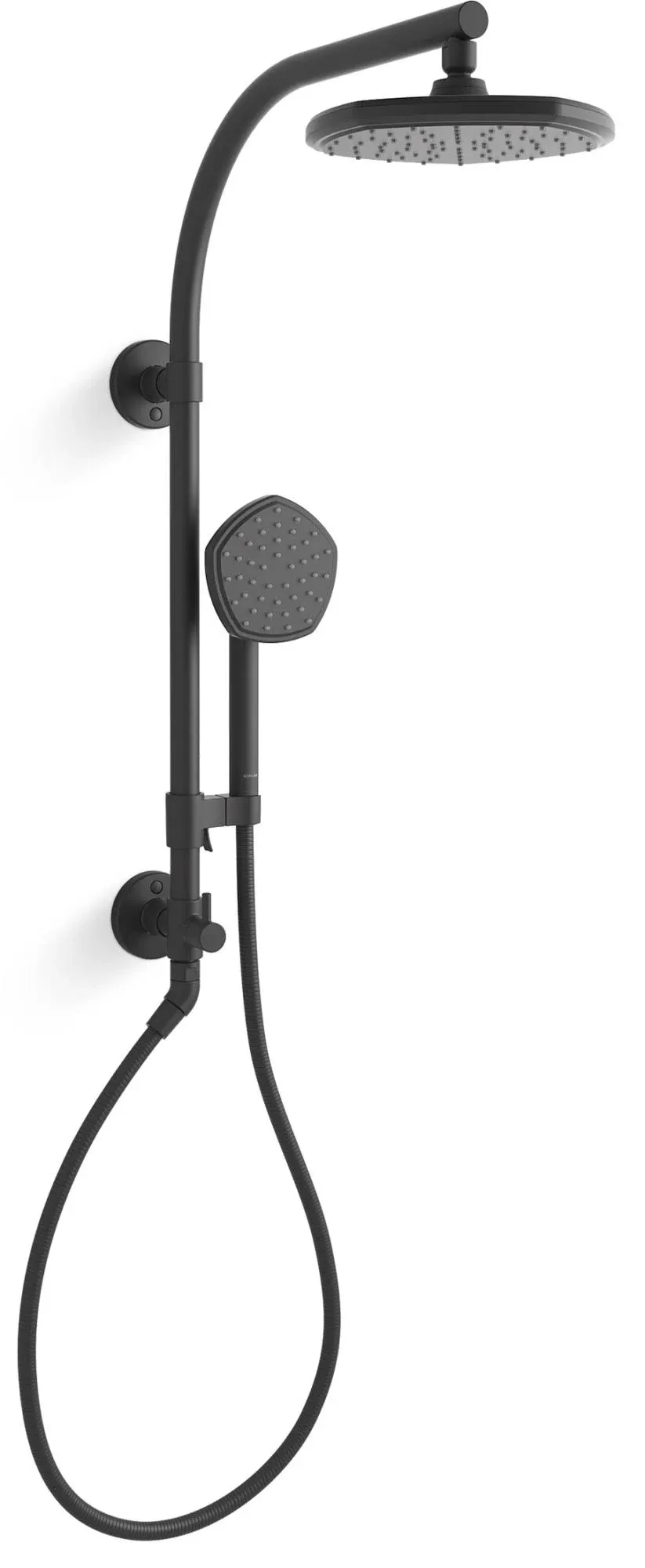 Kohler HydroRail-R Occasion Arch Shower Column Kit with Rainhead and Handshower, 1.75 GPM, 27118-G, Matte Black