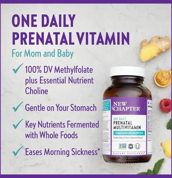 New Chapter One Daily Prenatal Multivitamin - 30 Tablets