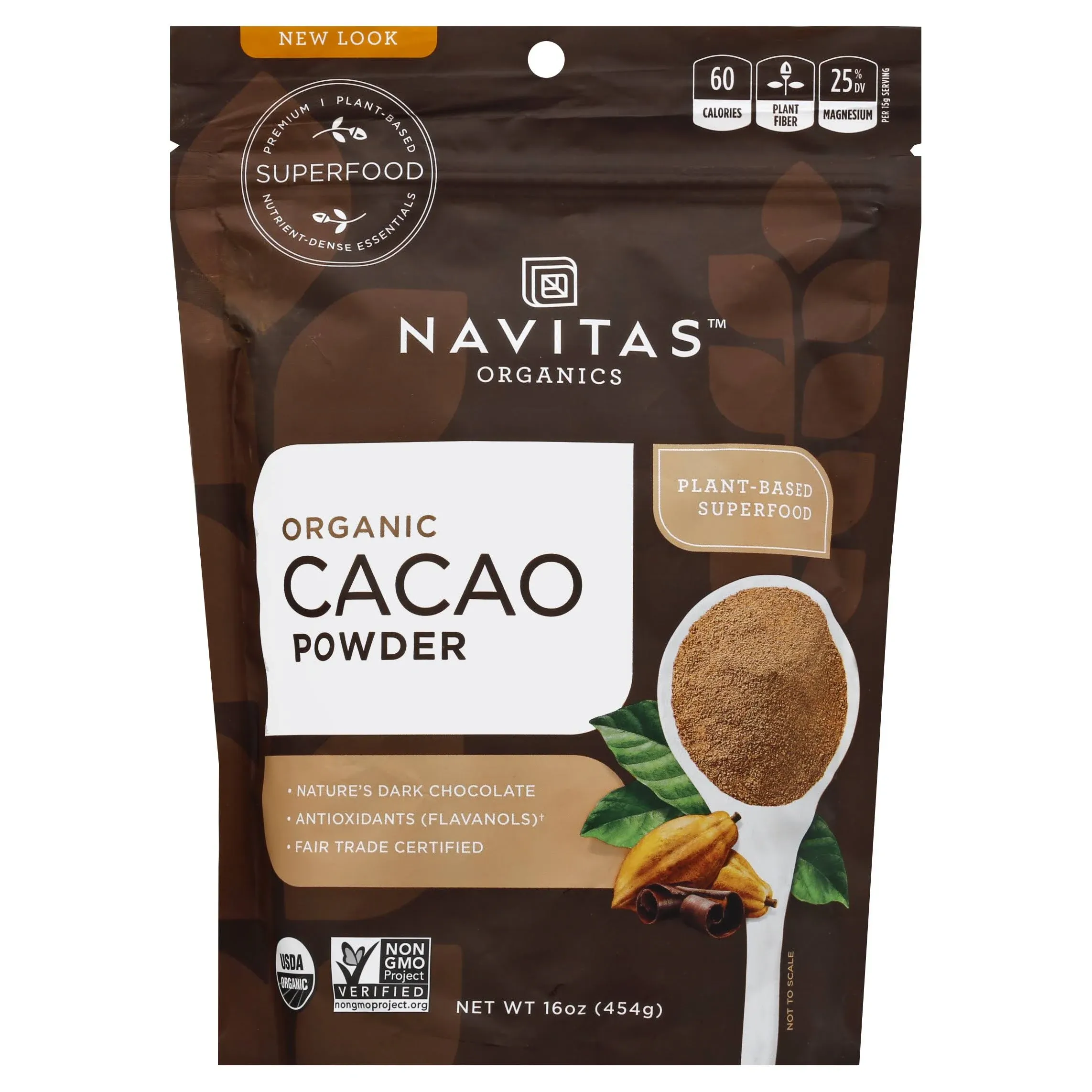 Navitas Naturals Organic Cacao Powder - 16 oz bag