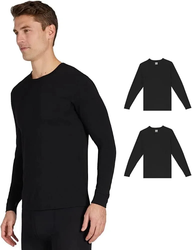 32 DEGREES Men&#039;s Performance Lightweight Thermal Long Sleeve Crew Neck 2Pk L