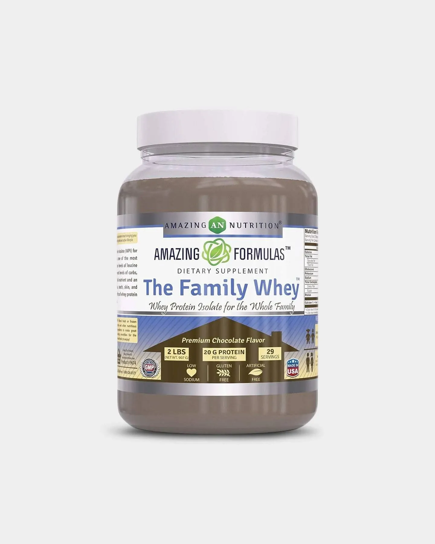 Amazing Formulas The Family Whey Whey Protein 2 lbs Chocolate Flavor (isolate) Powder