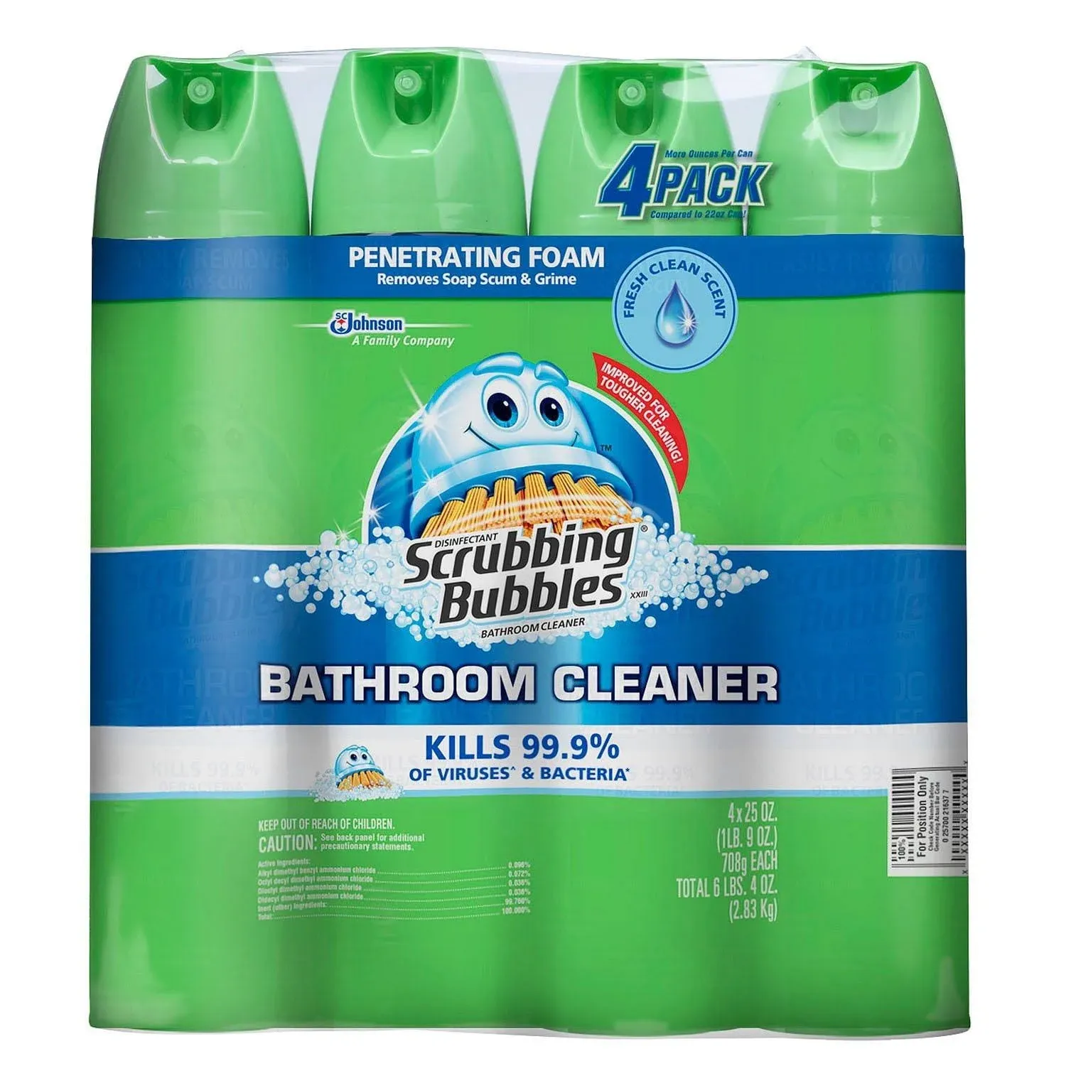 Scrubbing Bubbles Pack 4 Bathroom Cleaner - 25 oz