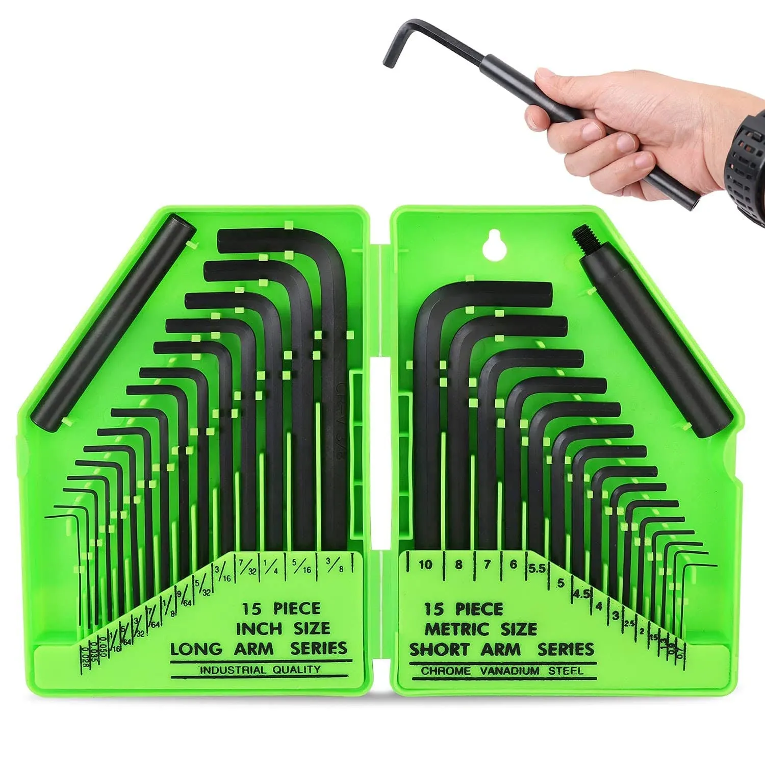 Swanlake 32pcs Hex Key Set Allen Wrench Set Inch/metric Mm0.7mm10mm Sae0.028&#034;