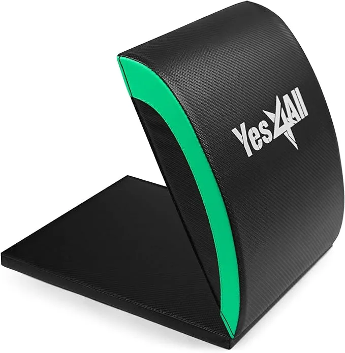 Yes4All Ab Mat Tailbone & No Tailbone, Foldable Abdominal Exercise Sit Up Support Pad for Core Training and Lower Back