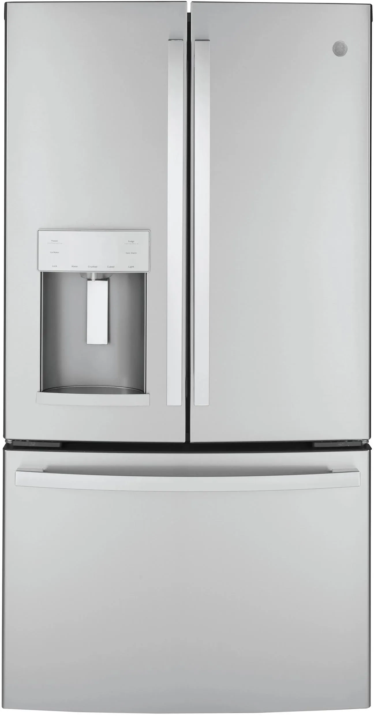 GE - 22.1 Cu. ft. French Door Counter-Depth Refrigerator - Stainless Steel