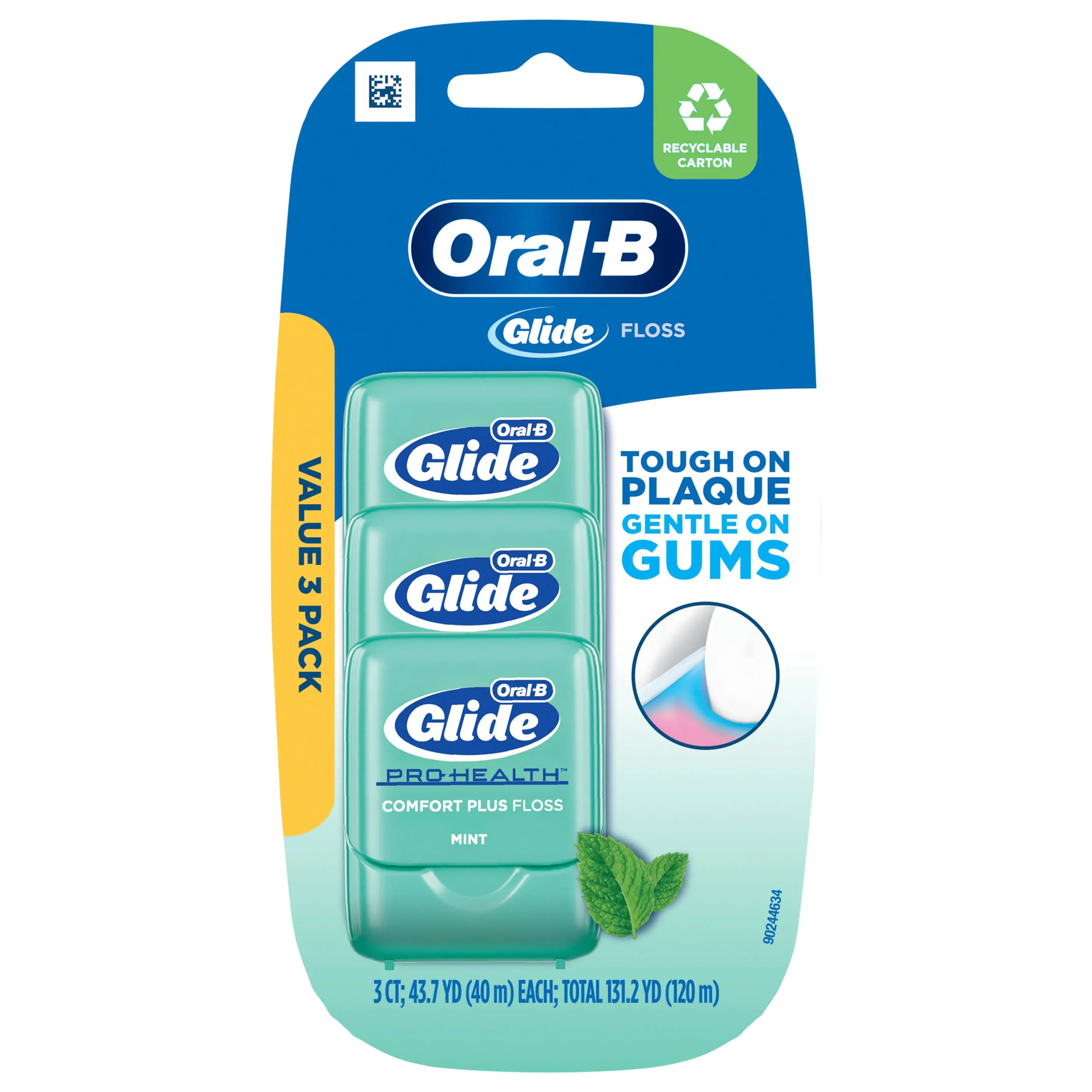 Oral-B Glide Pro-Health Comfort Plus Dental Floss, Mint