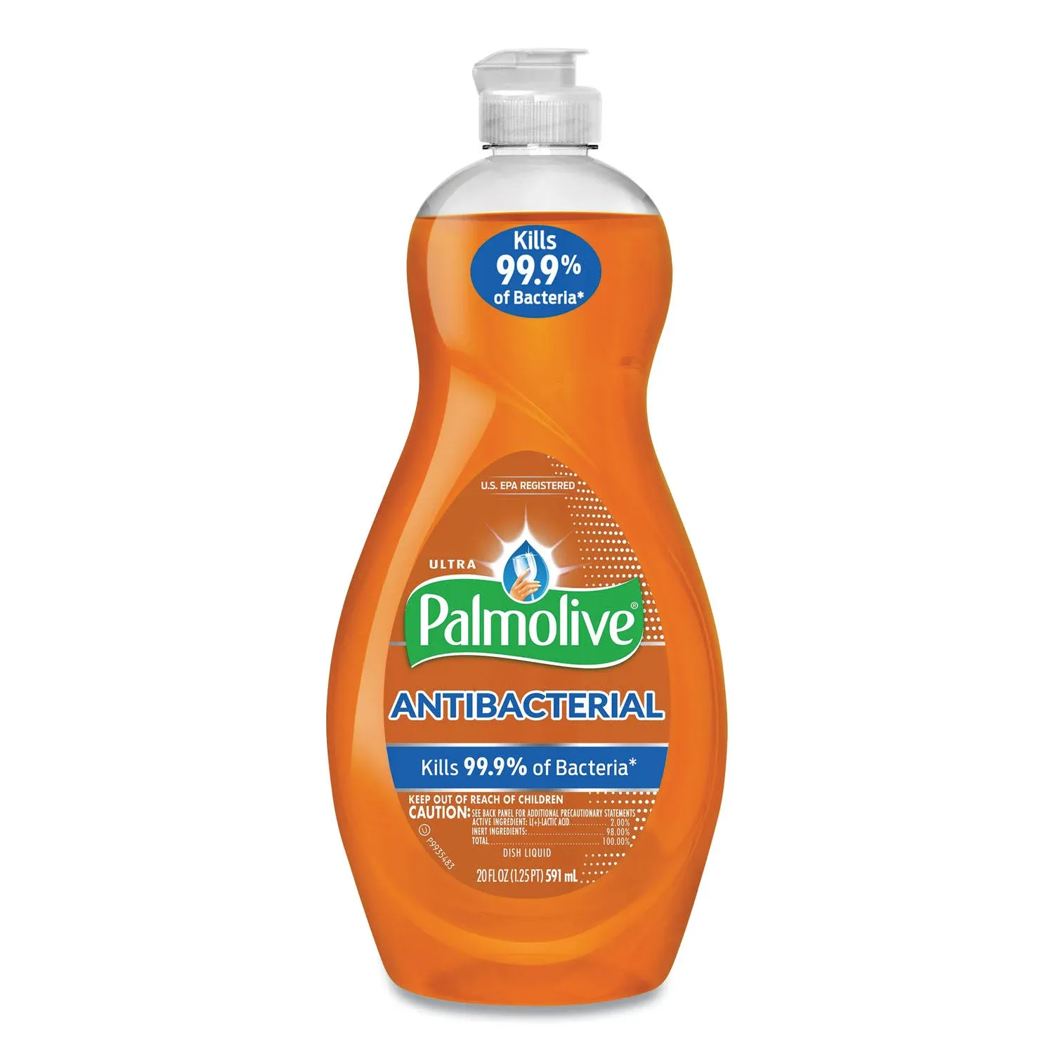 Palmolive Ultra Antibacterial Dishwashing Liquid, 20 oz Bottle, 9/Carton