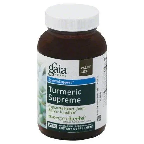 Gaia Herbs Turmeric Supreme Dietary Supplement, Veg Capsules - 120 count