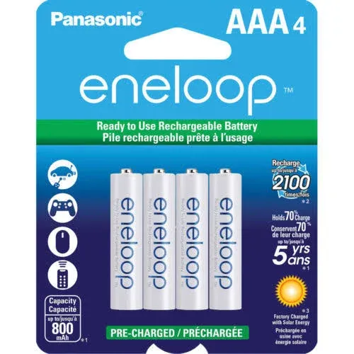 Panasonic Bk-4mcca4ba Eneloop Batteries (AAA: 4 PK)