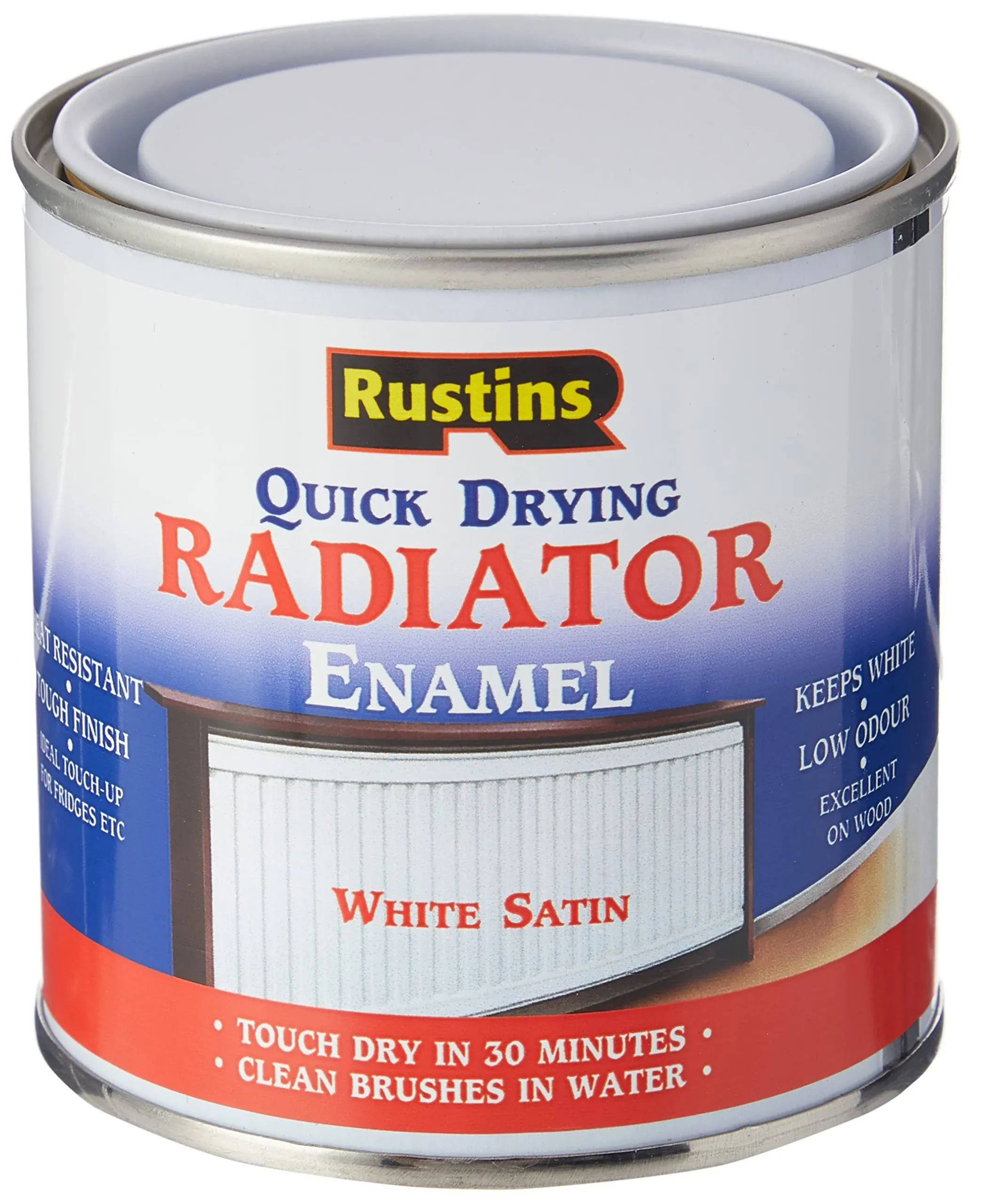 Rustins RADS250 250ml Quick Dry Radiator Paint Satin