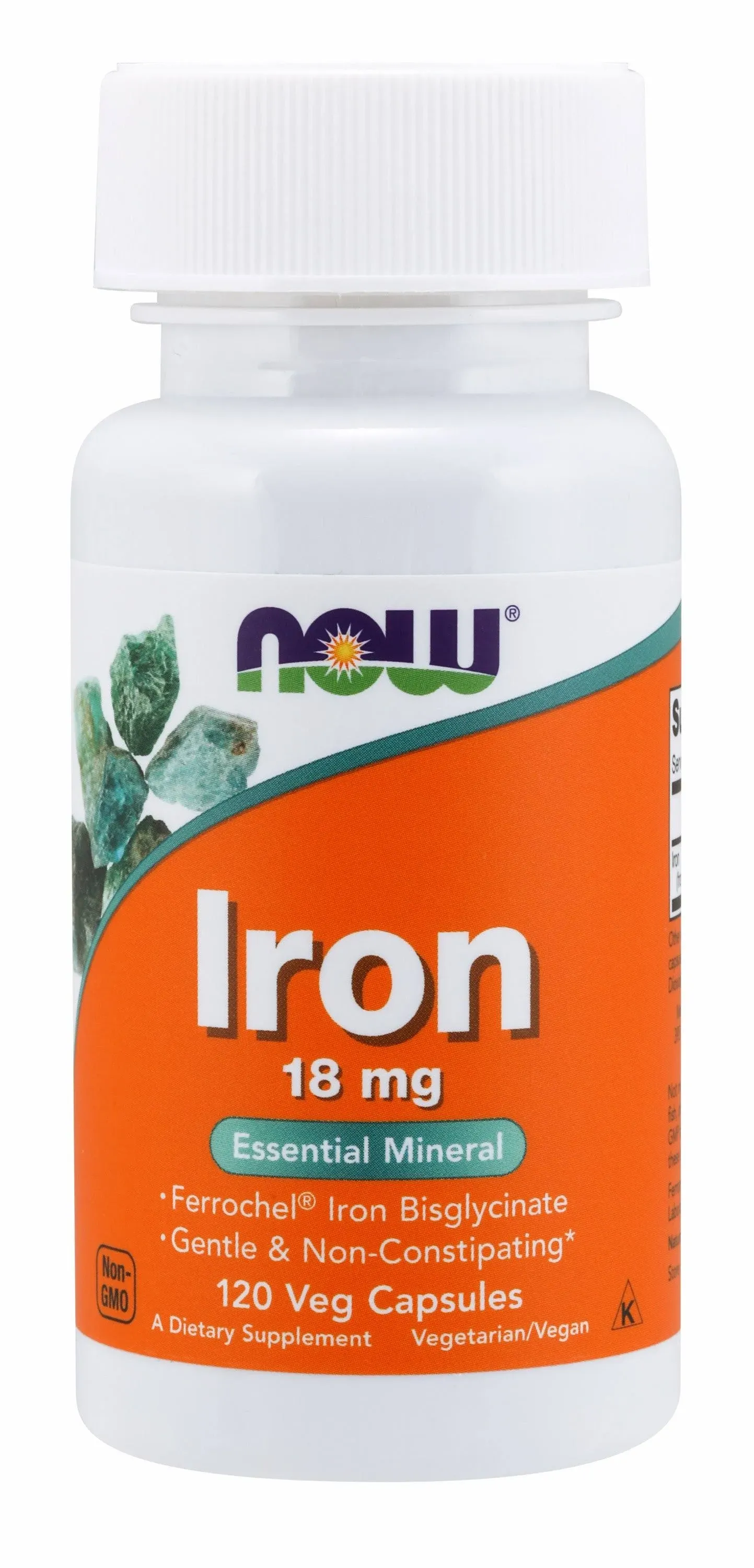 Now Foods Iron 18 mg - 120 Capsules