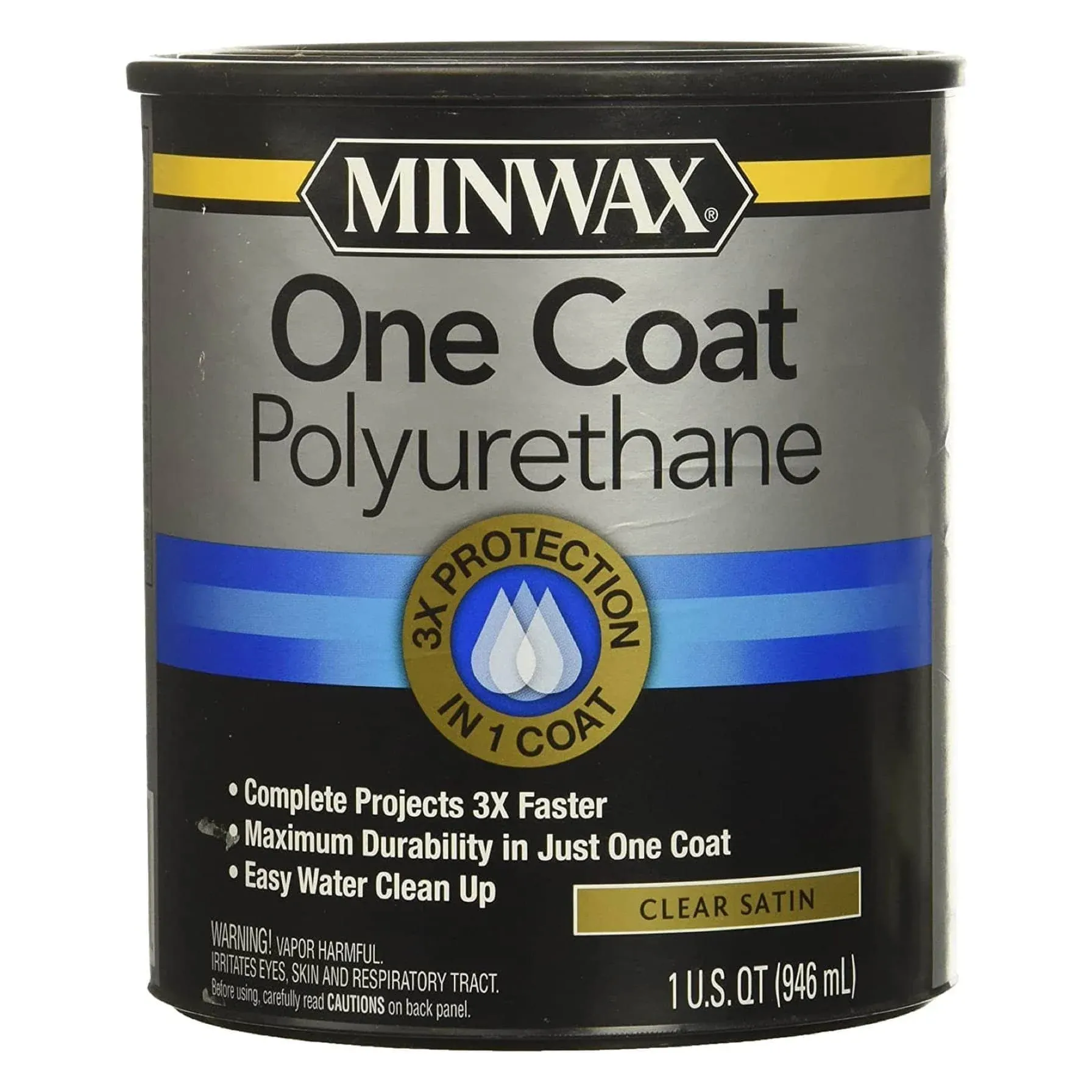 Minwax 356150000 One Coat Polyurethane Semi-Gloss - 1 qt.