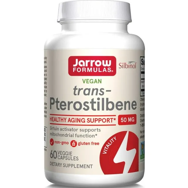 Jarrow Formulas Trans-Pterostilbene, 50 mg, Capsules - 60 count