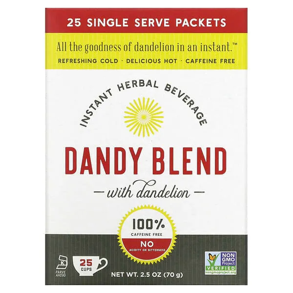 25 Individual Servings of Original Instant Herbal Beverage with Dandelion, 2....