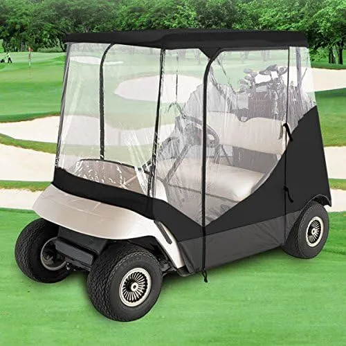 North East Harbor Waterproof Superior Black and Transparent Golf Cart Cover ...