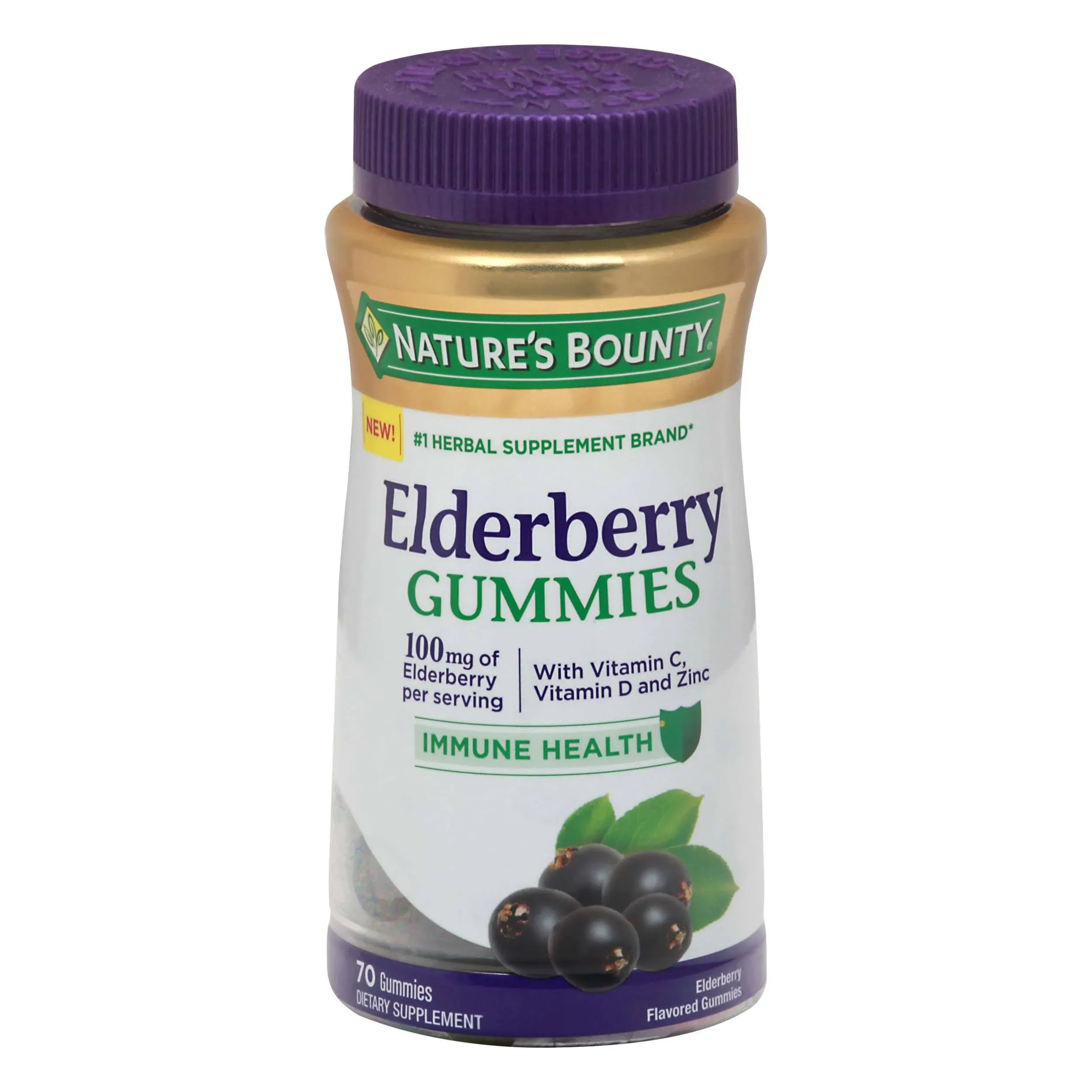 Nature's Bounty Elderberry Gummies 70 Count