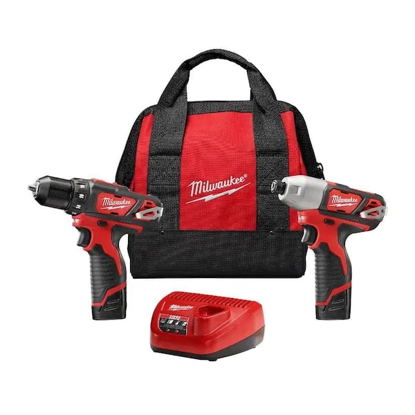 Milwaukee 2494-22 M12 Cordless Drill / Impact Driver 2 Tool Combo Kit