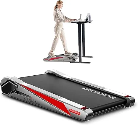 Egofit Walker Pro/Plus Smallest Under Desk Treadmill Walking Pad, Small & Compact Walking Treadmill with Fixed 5% Incline to Fit Desk Perfectly and Home & Office with APP & Remote Control