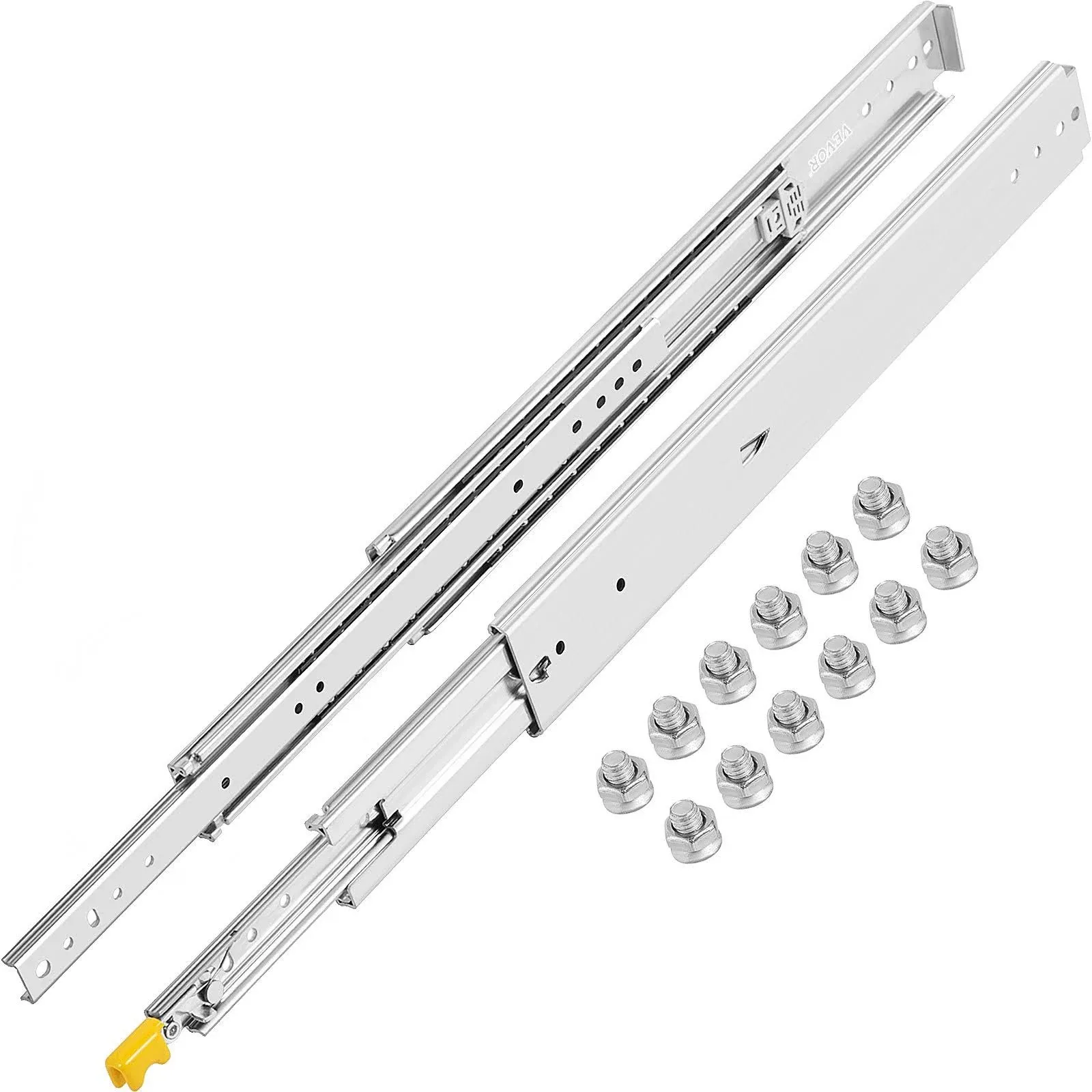 VEVOR Heavy Duty Drawer Slides 500lb Full Extension 18" Ball Bearing Cold Rolled Steel