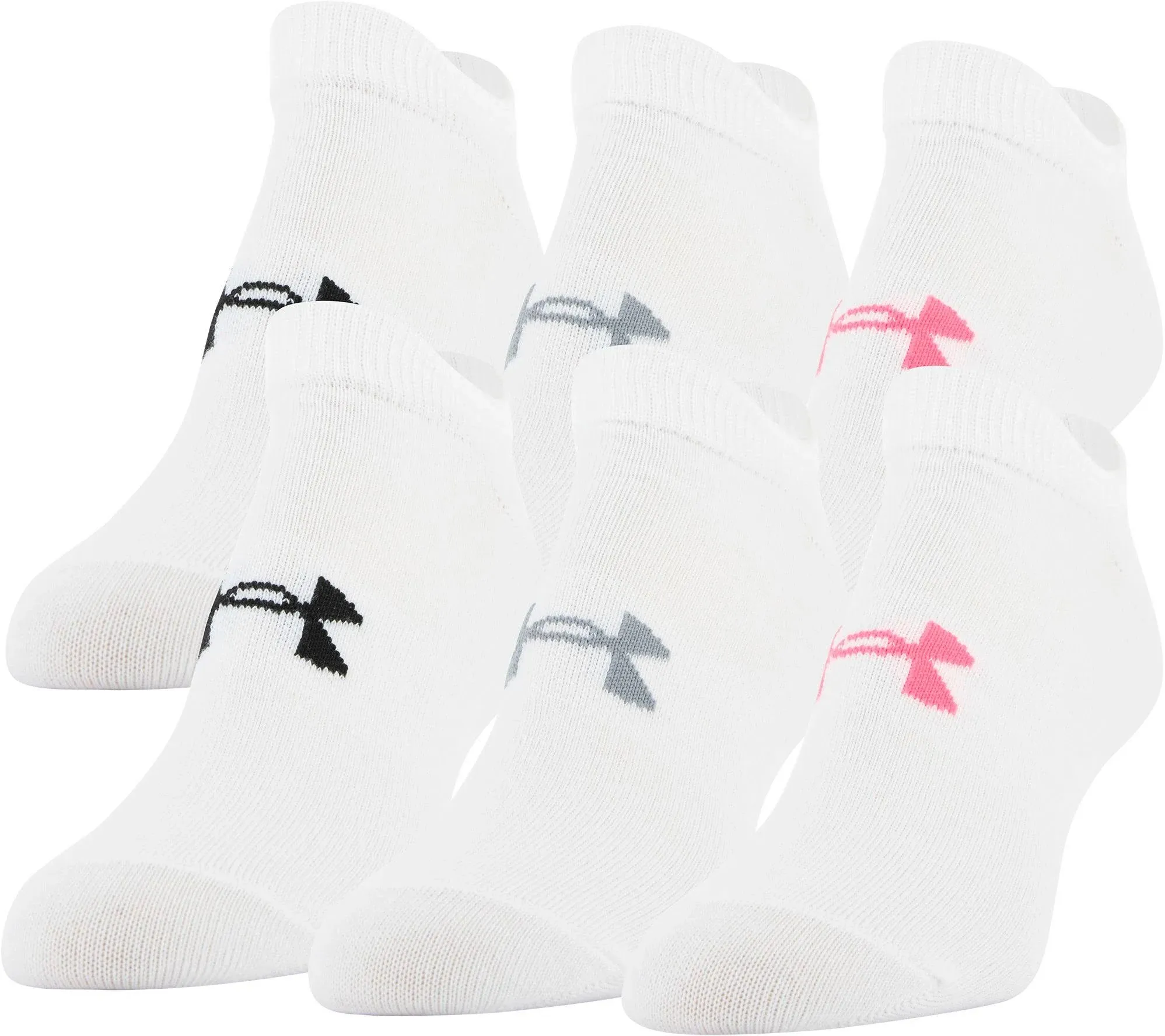 Girls - Under Armour Essential 6 Pack Socks - White