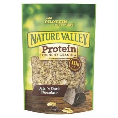 Nature Valley Protein Crunchy Granola Oats 'N Dark Chocolate - 11 oz bag