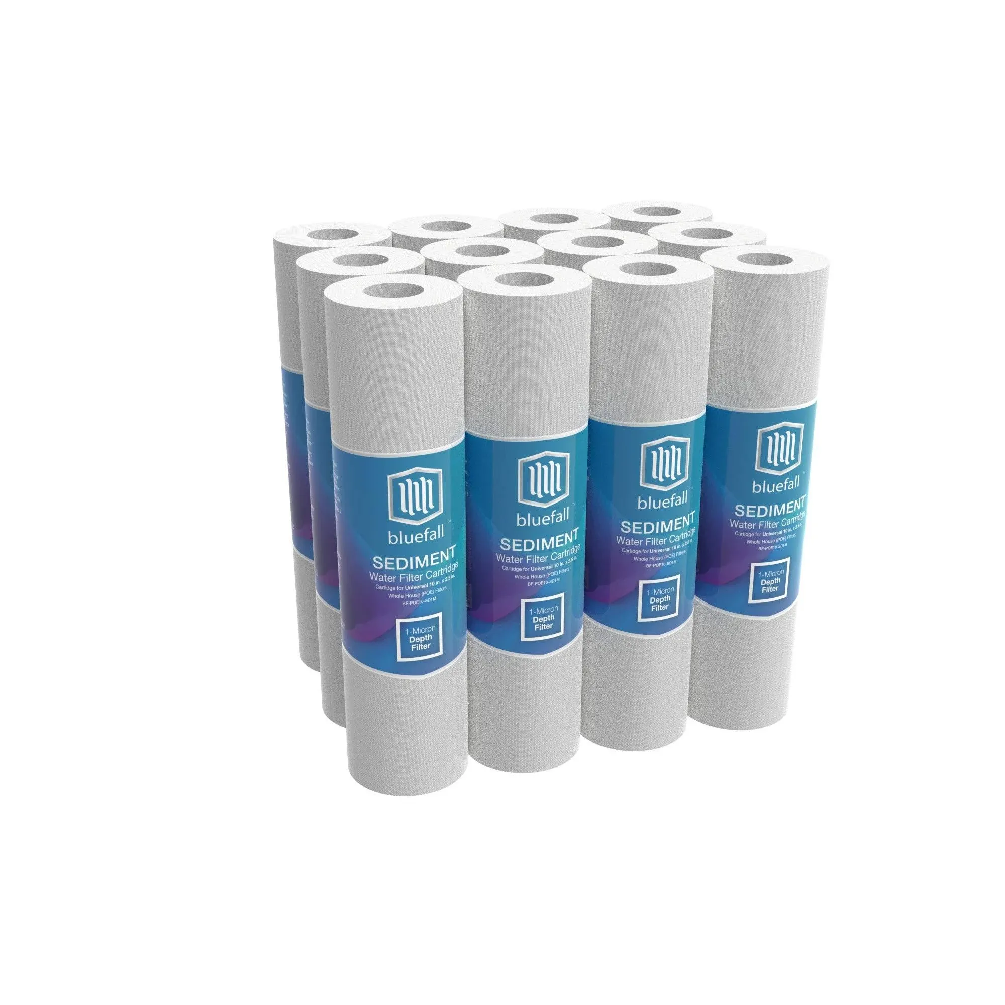 1 Micron Wholehouse Sediment Water Filter Replacement Cartridge Pack of 12