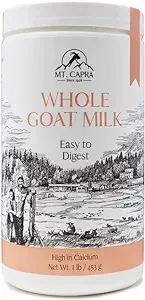 Whole Goat Milk by Mt. Capra | A Whole Goat Milk Powder from Non-GMO, Grass-fed Goats, Creamy, Great Tasting, Easy to Digest, A2 Milk - 1 pound