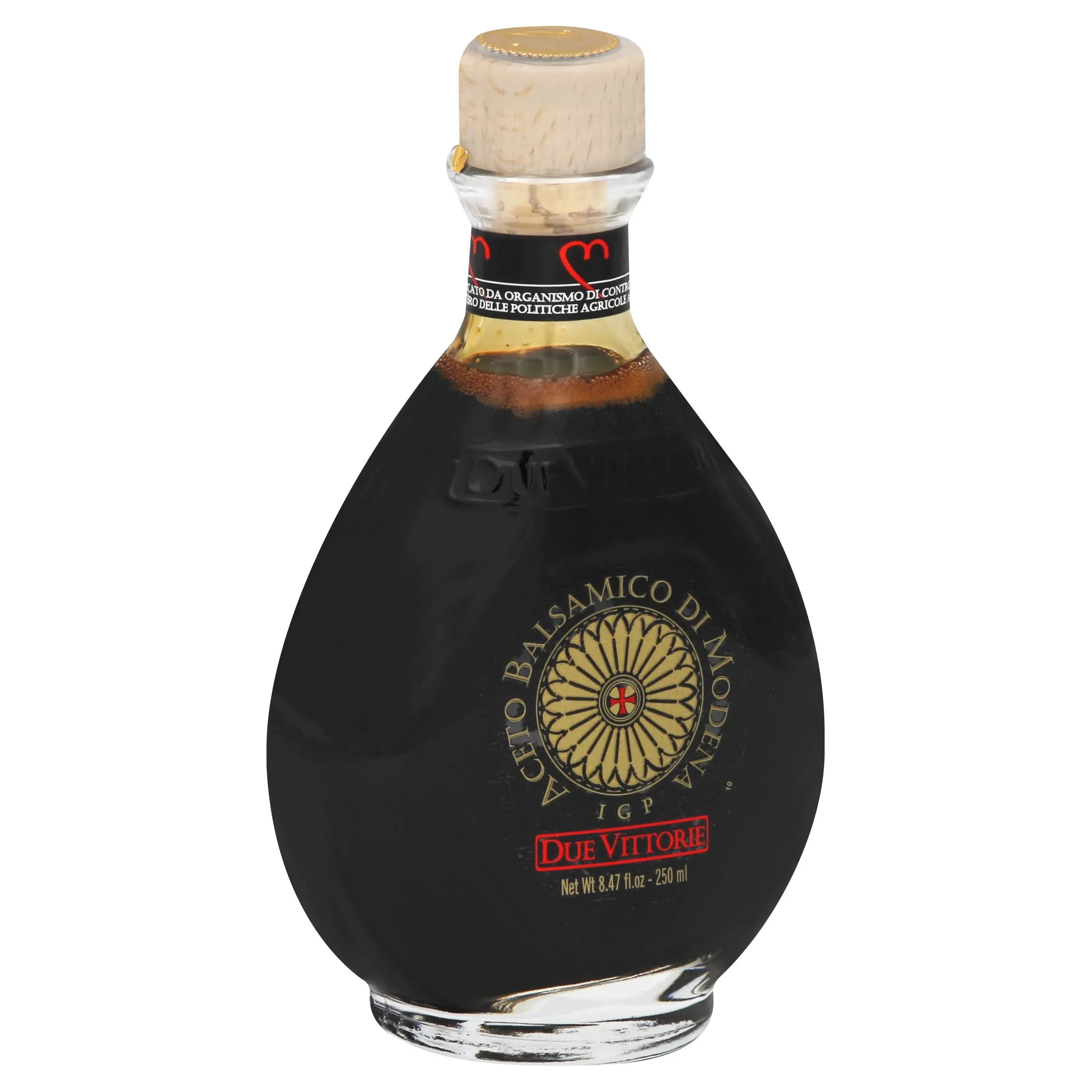 Due Vittorie Oro Gold, Barrel Aged Balsamic Vinegar of Modena IGP with Cork Pour