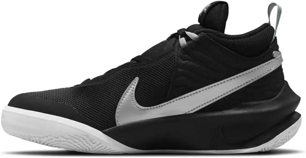 Nike Boys' Team Hustle D 10 Basketball Shoes Black/Silver