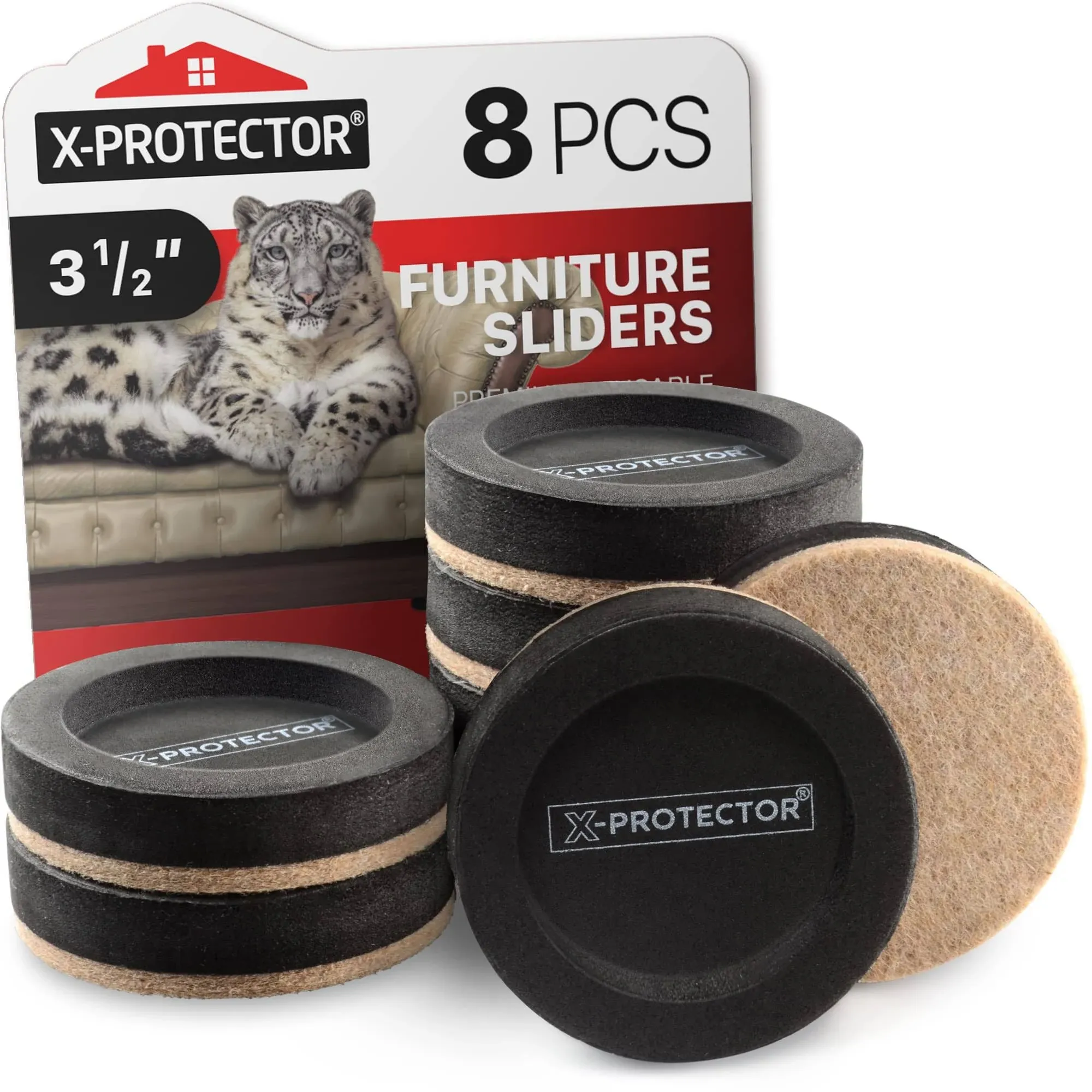 Felt Furniture Sliders for Hardwood Floors X-protector