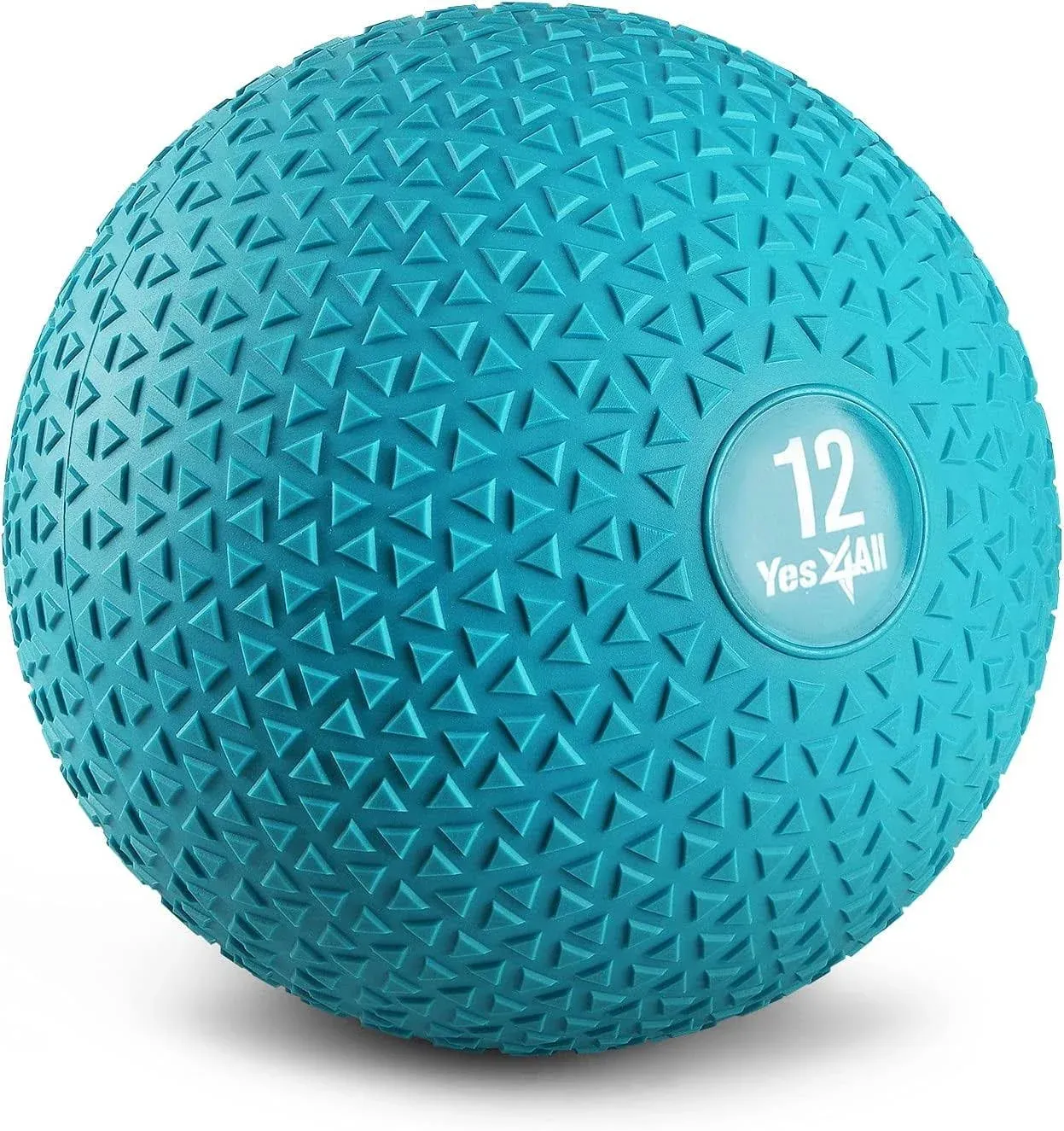 Yes4all 12lbs Slam Medicine Ball Triangle Teal, Size: 12 lbs