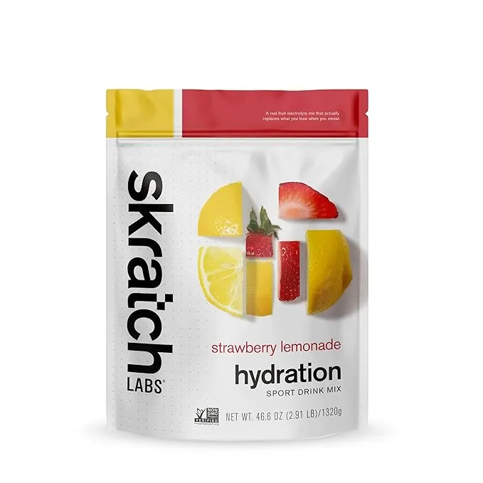 Skratch Labs Hydration Powder | Sport Drink Mix | Electrolytes Powder for Exercise, Endurance, and Performance | Strawberry Lemonade | 60 Servings | Non-GMO, Vegan, Kosher