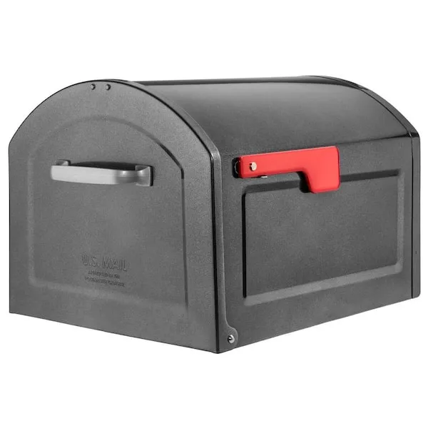 Architectural Mailboxes Centennial Post-Mount Mailbox, Black, Extra Large