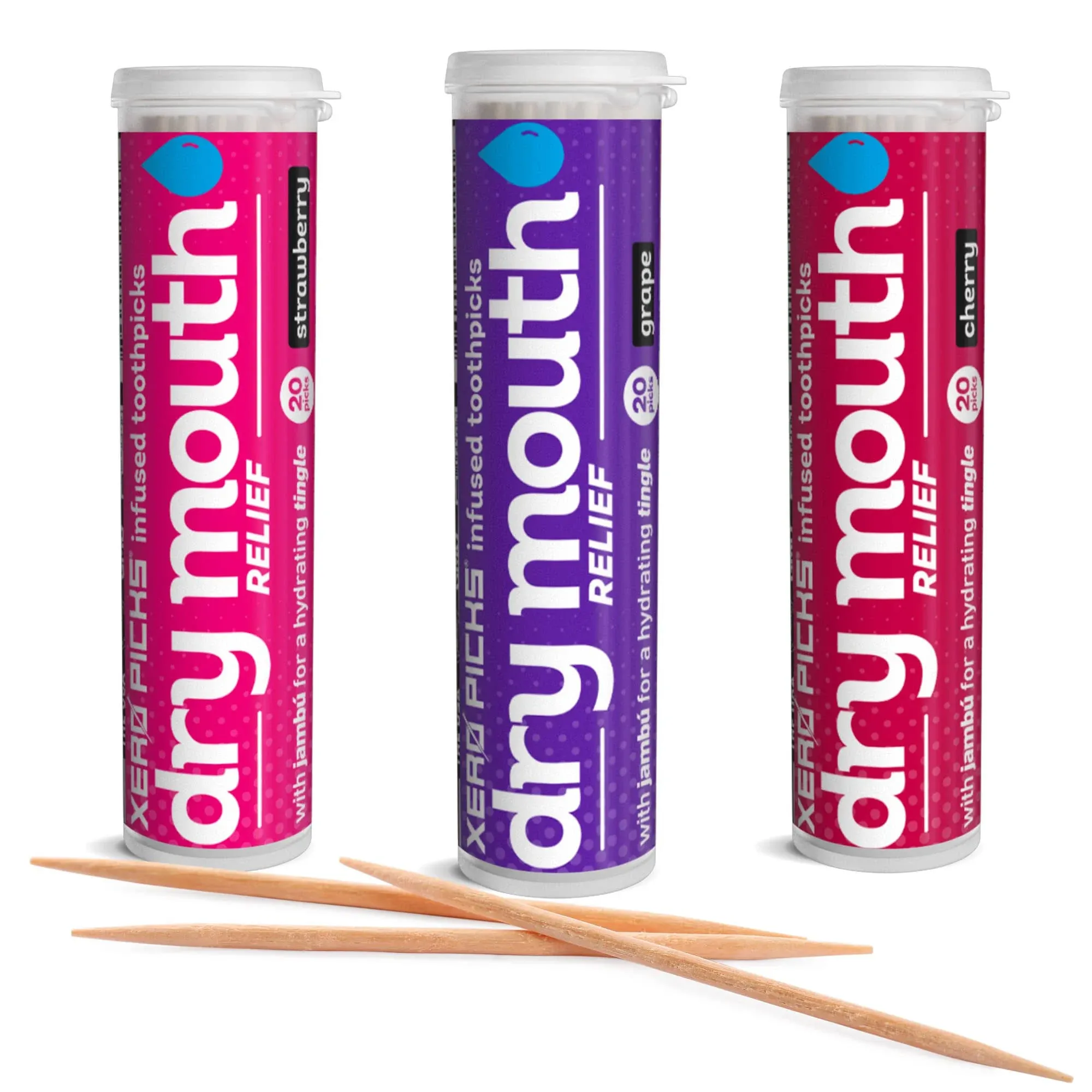 Xero Picks Dry Mouth - Flavor Infused Toothpicks for Long-Lasting Fresh Breath ...