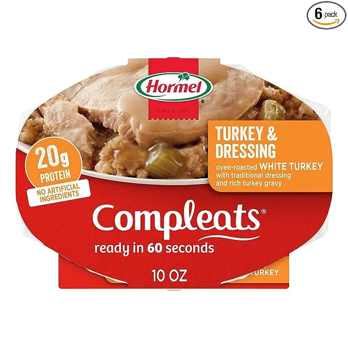 HORMEL COMPLEATS Turkey & Dressing Microwave Tray, 10 oz. (6 Pack)HORMEL COMPLEATS Turkey & Dressing Microwave Tray, 10 oz. (6 Pack)