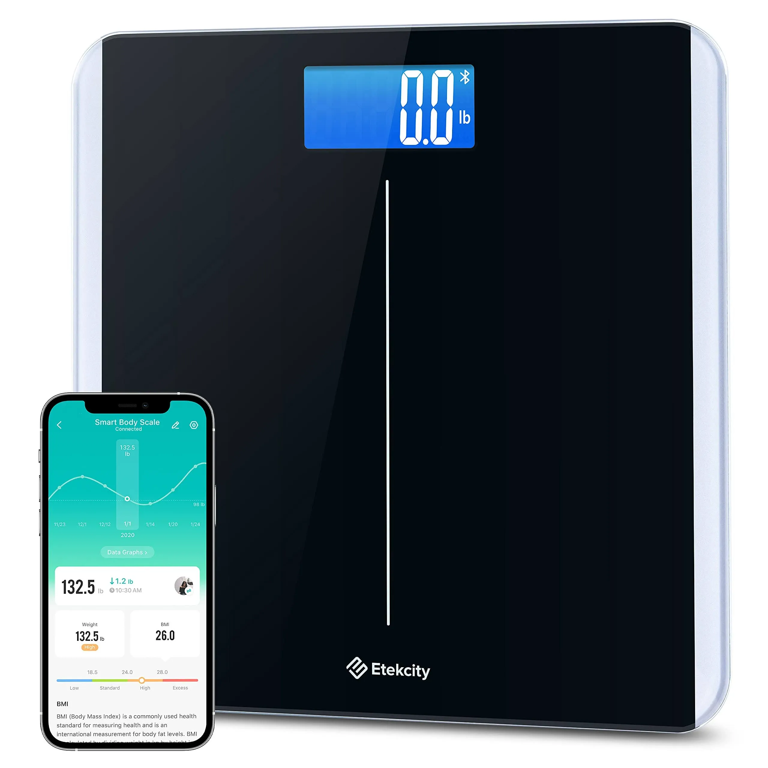 Bathroom Scale for Body Weight, Highly Accurate Digital Weighing Machine for Peo