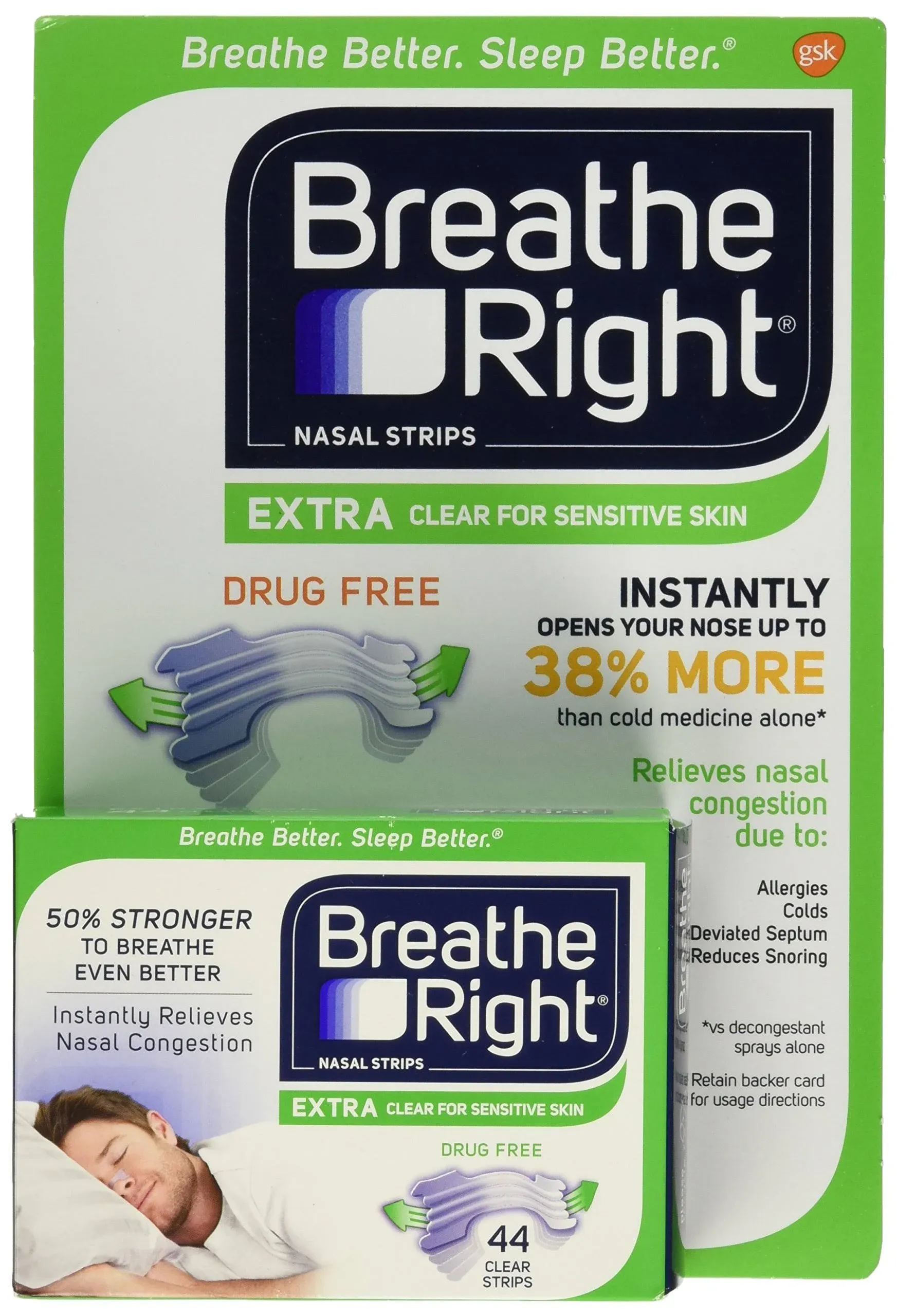 Breathe Right Extra Strength Clear Nasal Strips, 26 ea