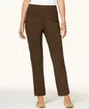 Shop Alfred Dunner Allure Womens Modern Fit Slimming Straight Leg Pants In Brown