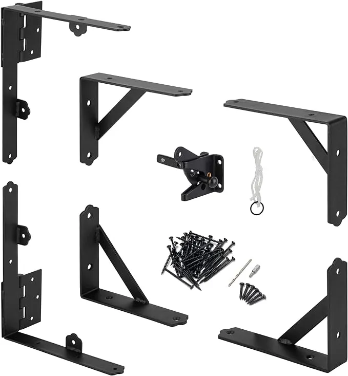 Quvapsiy Gate Hardware for Gate Corner Brace Bracket, Anti-Sag Door Frame Hardware,Anti-Sag Gate Corner Brackets for Gates, Driveways, Corral Gates, and Wood