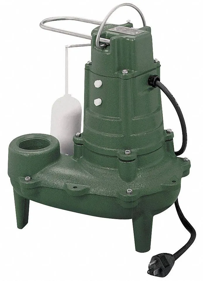 Zoeller M267 1/2 HP, Sewage Ejector Pump, 115VAC