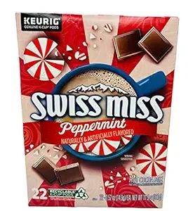 Swiss Miss Peppermint Hot Cocoa, Keurig Single-Serve K-Cup Pods, 60 Count (6 Packs of 10)