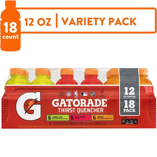 Gatorade G-Series Sports Drink, Variety Pack, Plastic Bottles