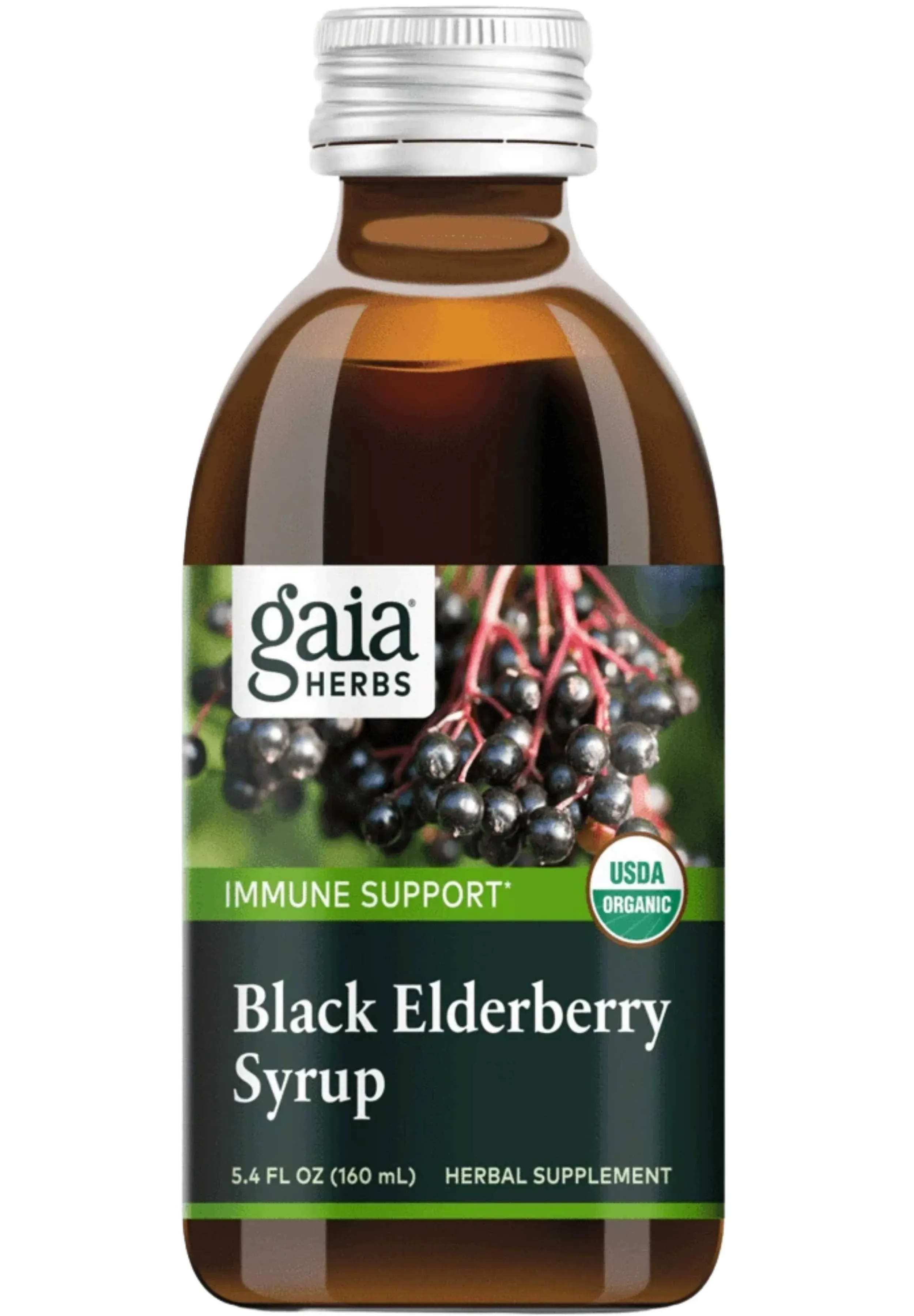 Gaia Herbs - Black Elderberry Syrup - 5.4 Fl. oz (160 ml)